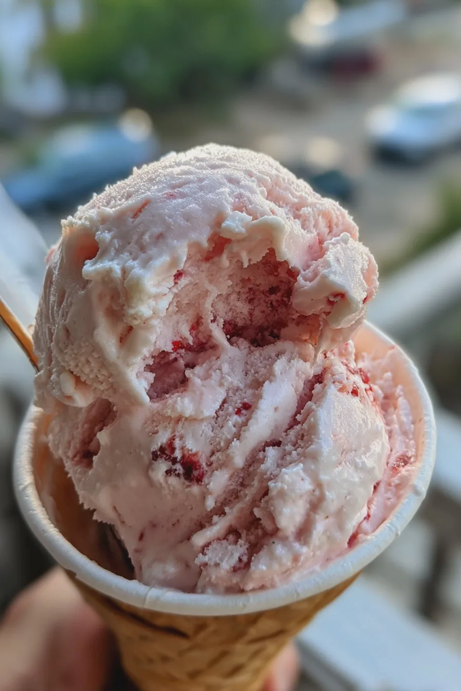 no churn strawberry ice cream