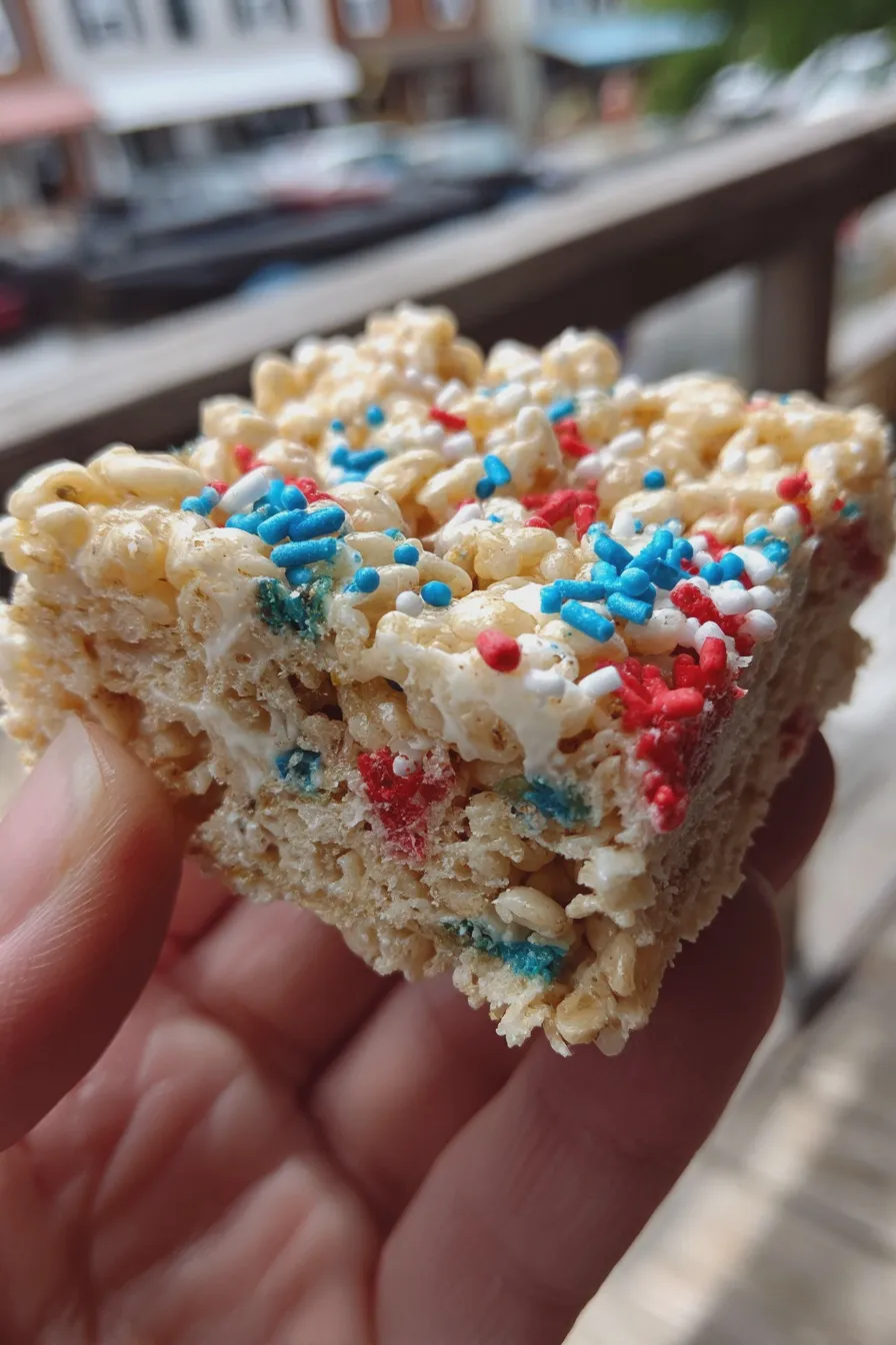 patriotic rice krispie treats