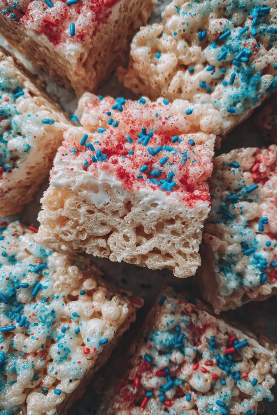 patriotic rice krispie treats