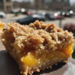 peach crumble bars