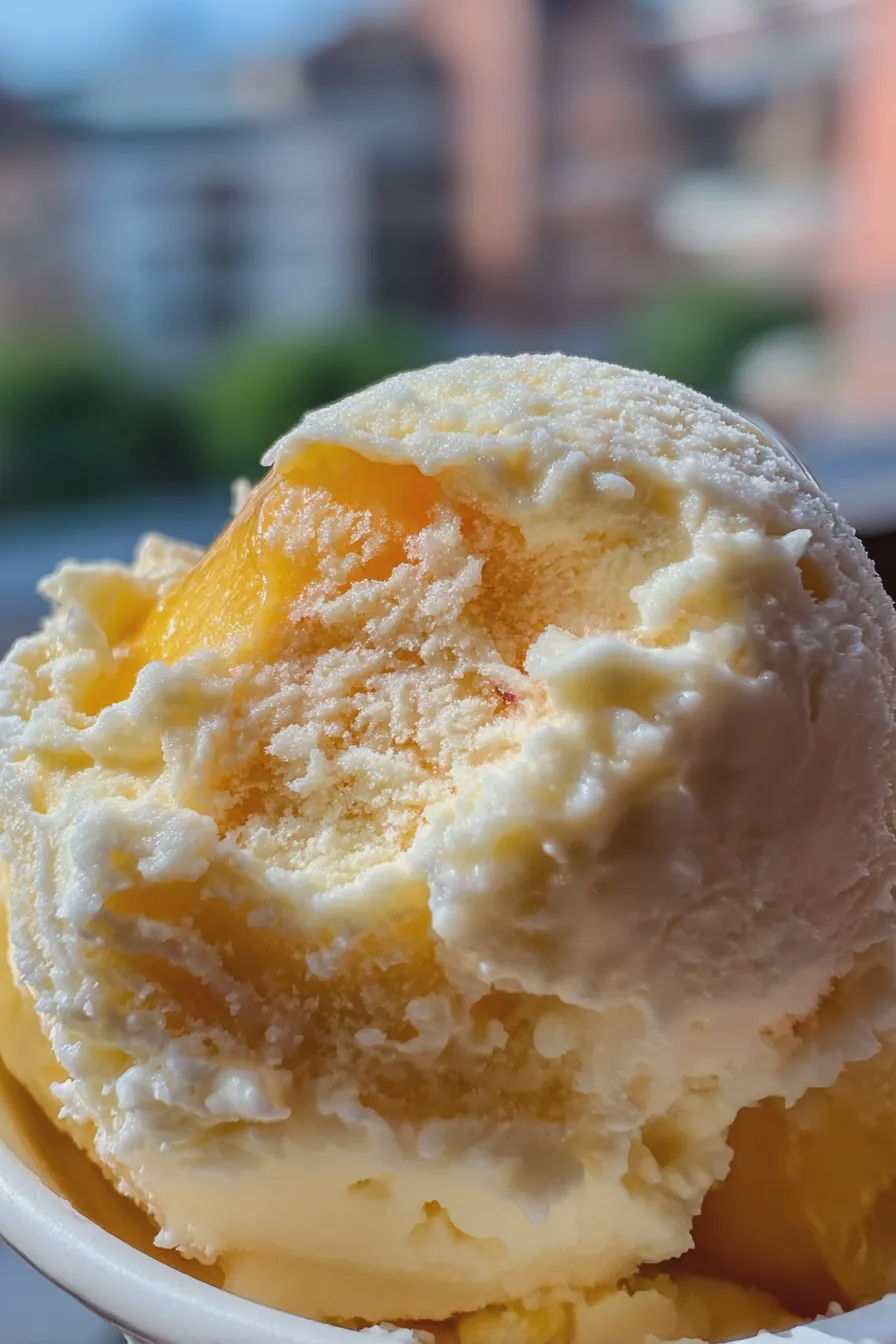 peach frozen yogurt