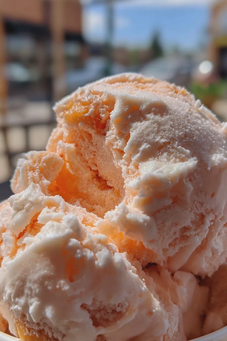 peach frozen yogurt