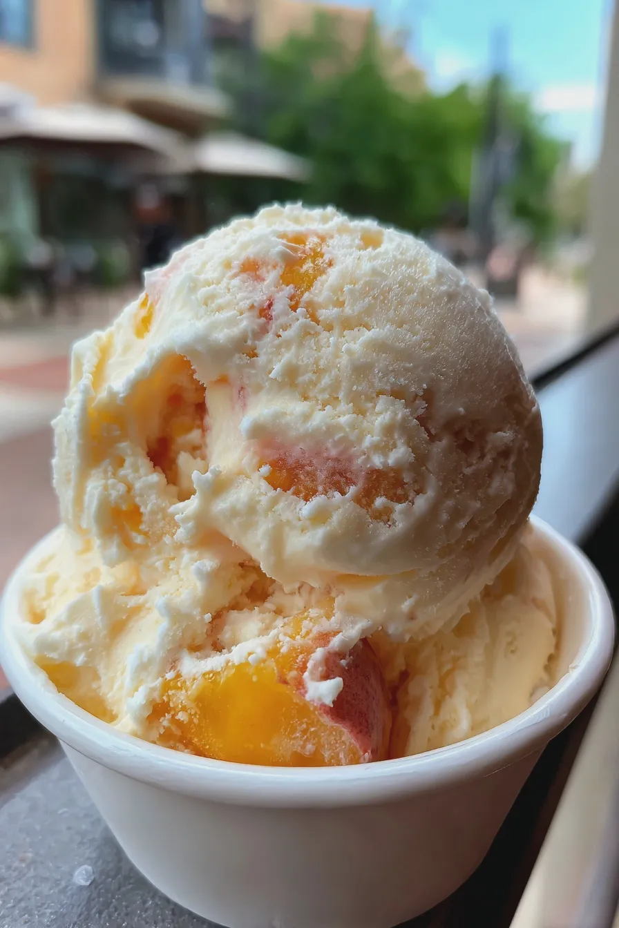 peach frozen yogurt