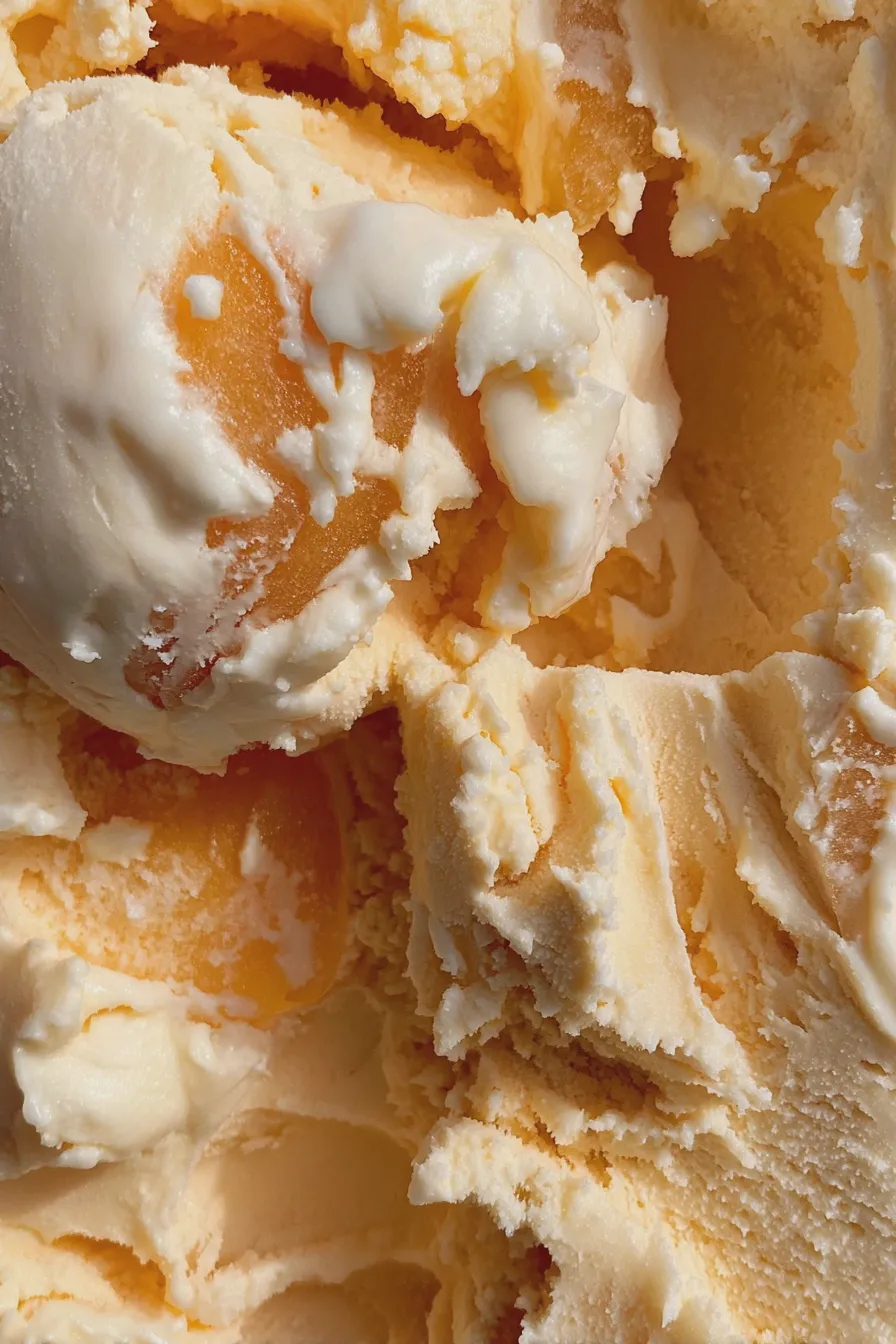 peach ice cream no churn