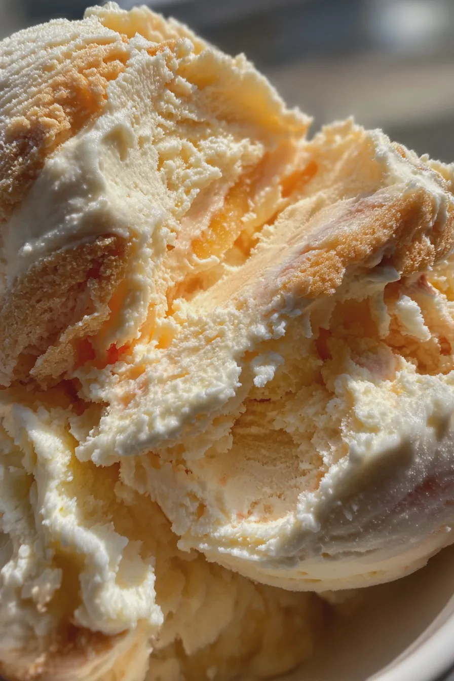 peach ice cream no churn