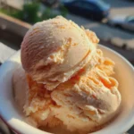 peach ice cream no churn