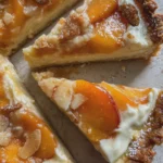 peach tart with almond cream