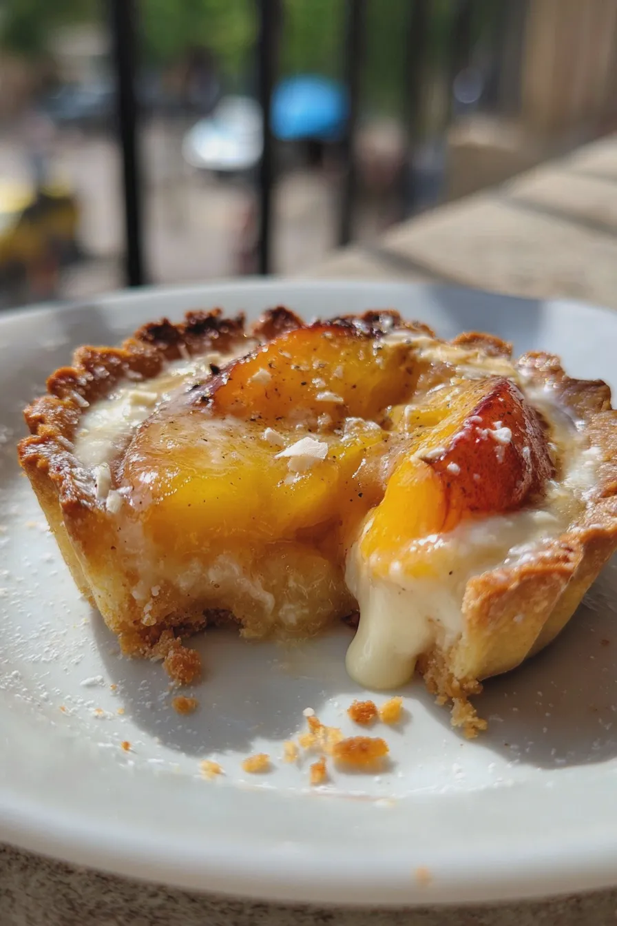 peach tart with almond cream