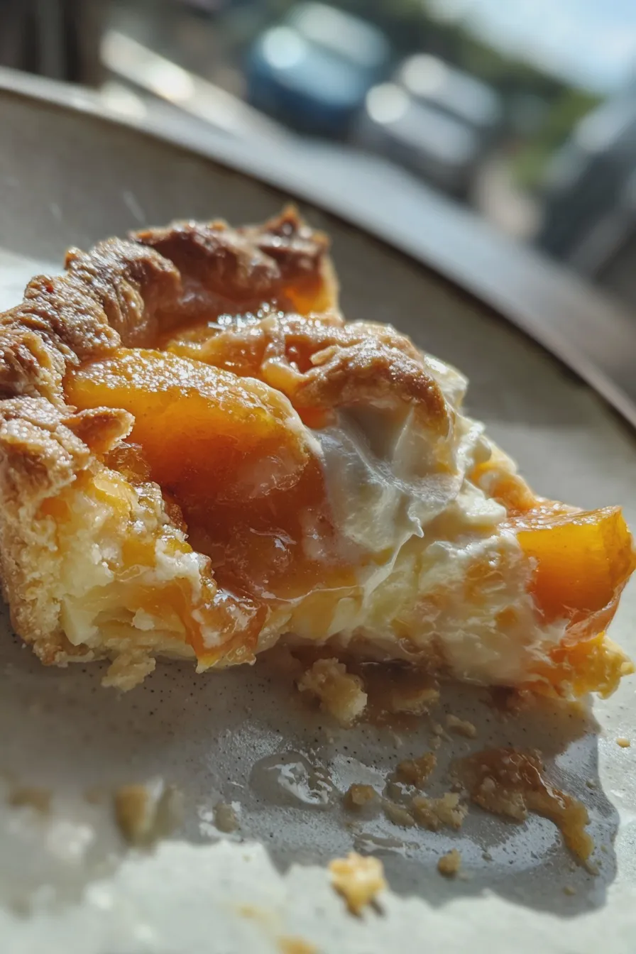 peach tart with almond cream