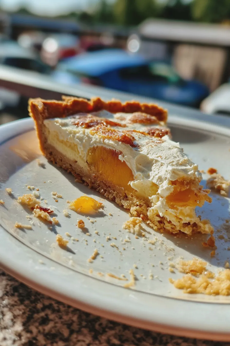 peach tart with almond cream