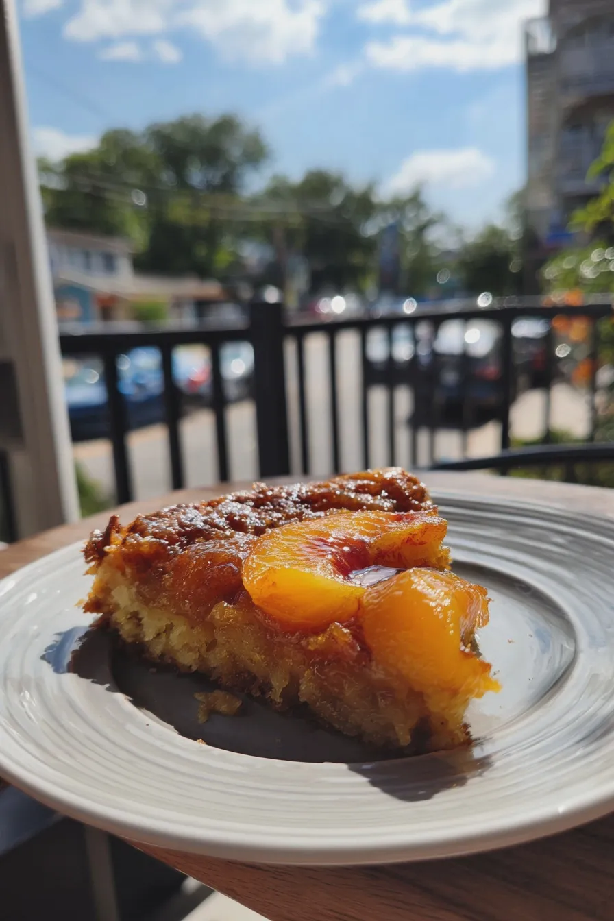 peach upside down cake