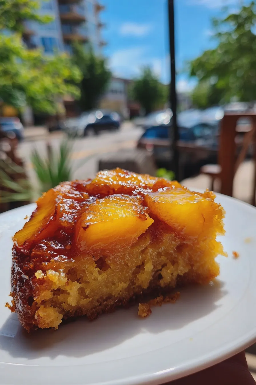 peach upside down cake