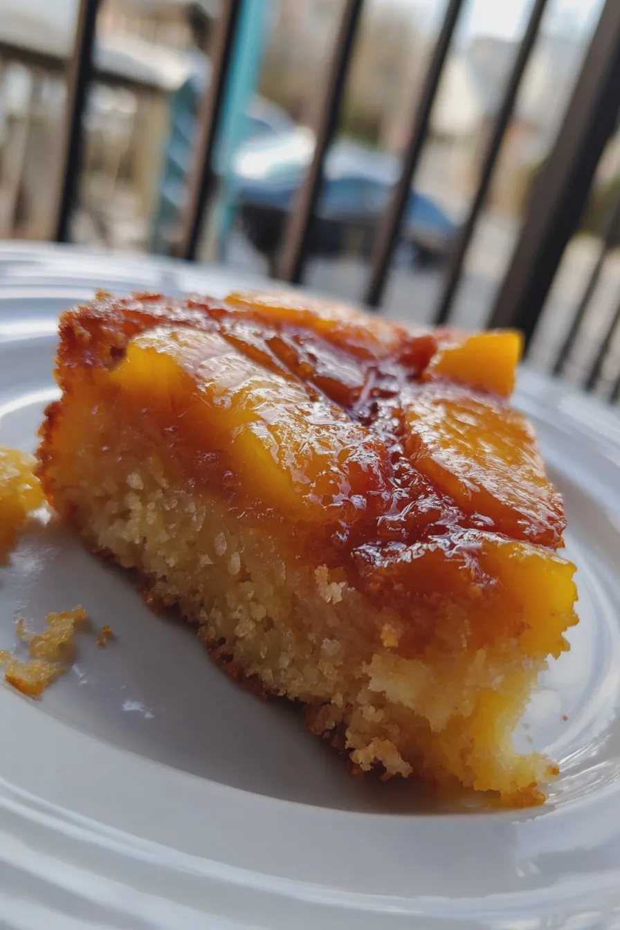 peach upside down cake