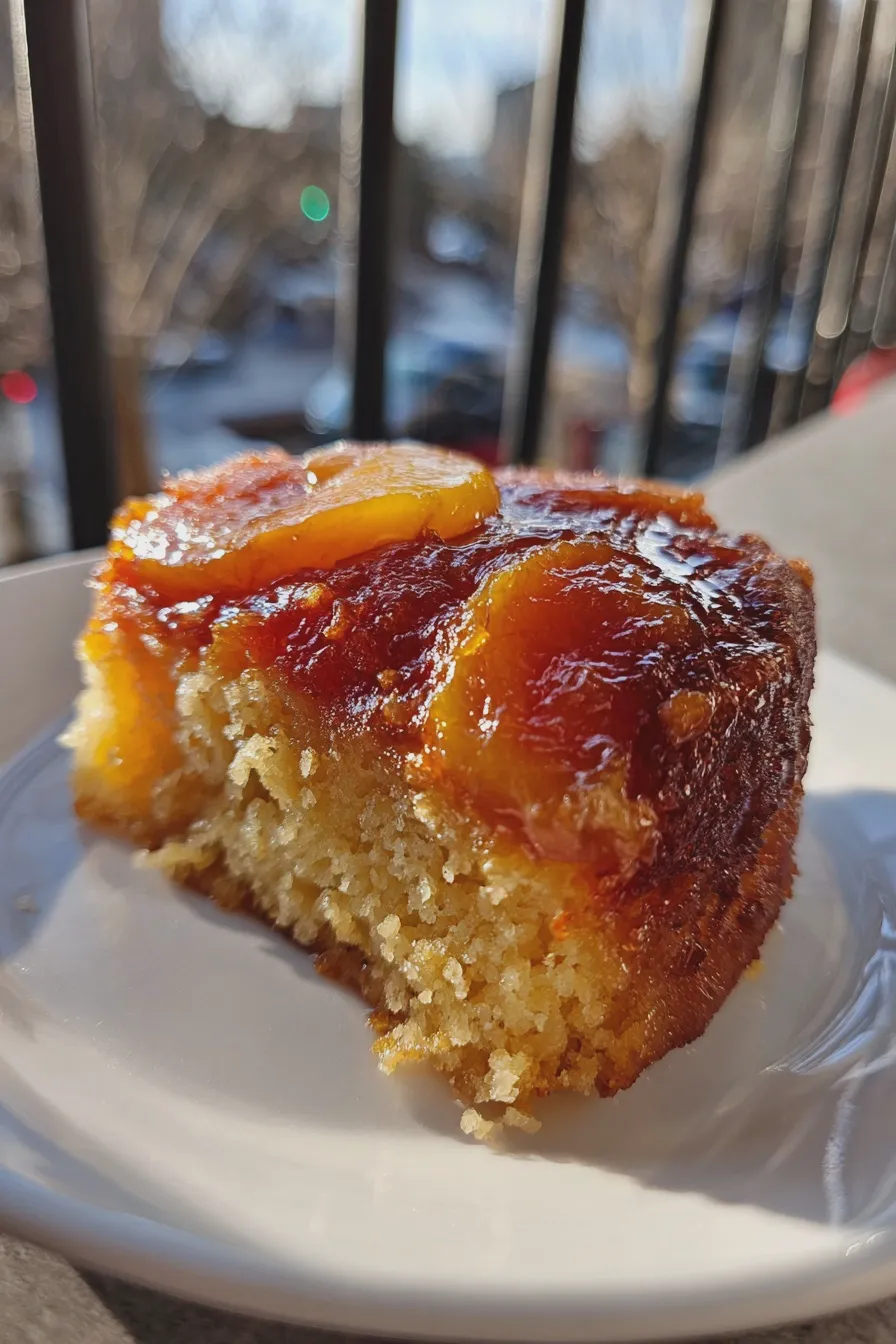 peach upside down cake