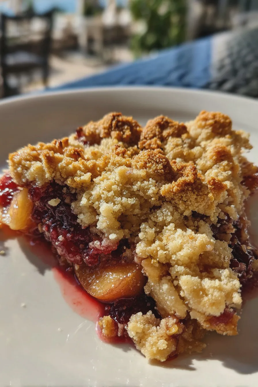 plum crumble