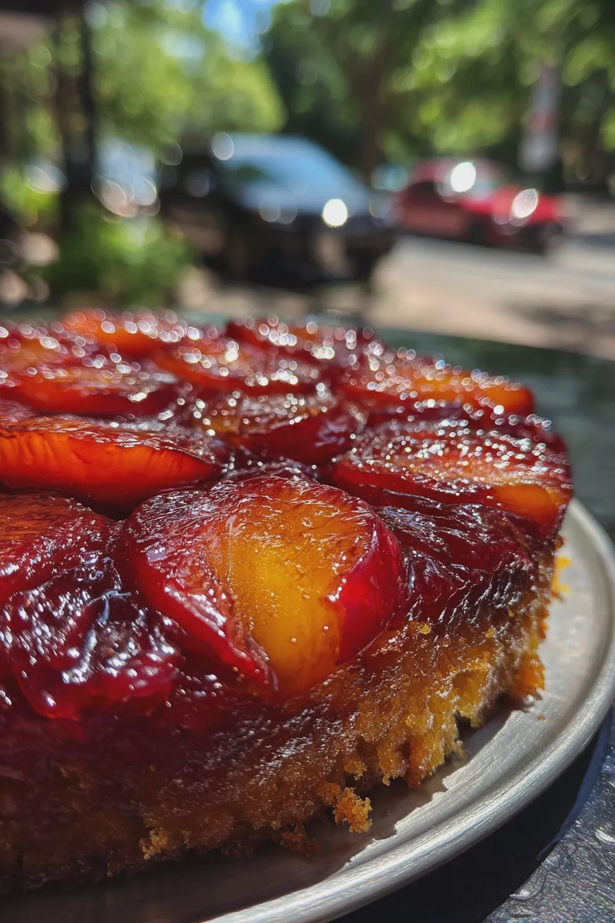 plum upside down cake