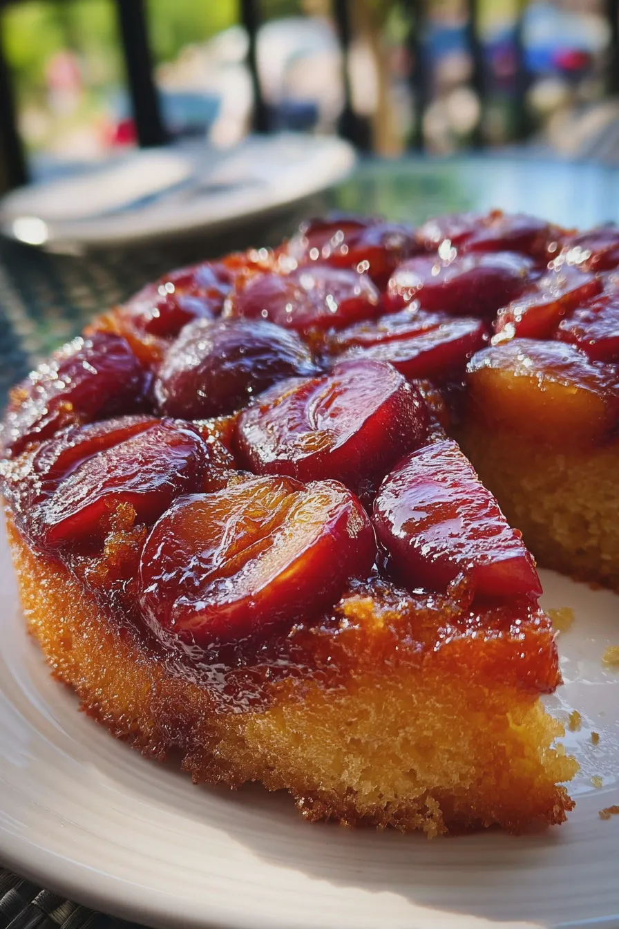 plum upside down cake