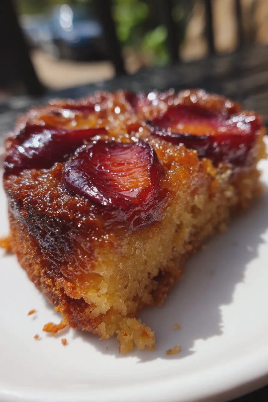 plum upside down cake