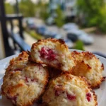 raspberry coconut macaroons