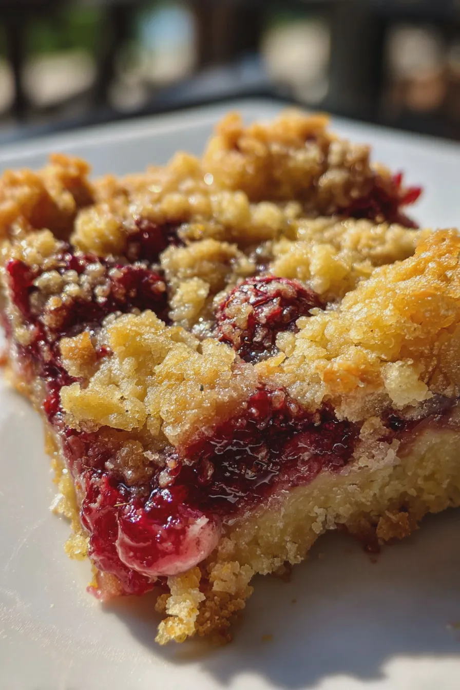 raspberry crumble bars