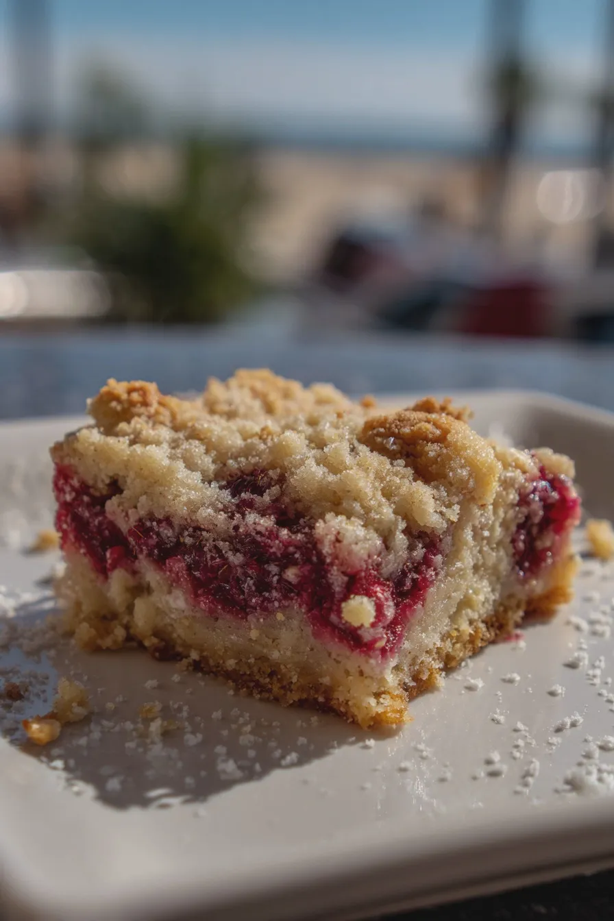 raspberry crumble bars