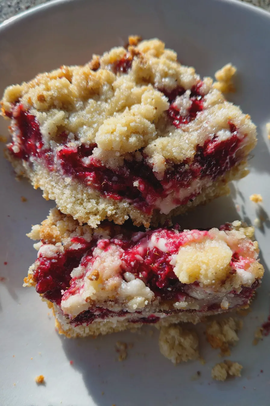 raspberry crumble bars