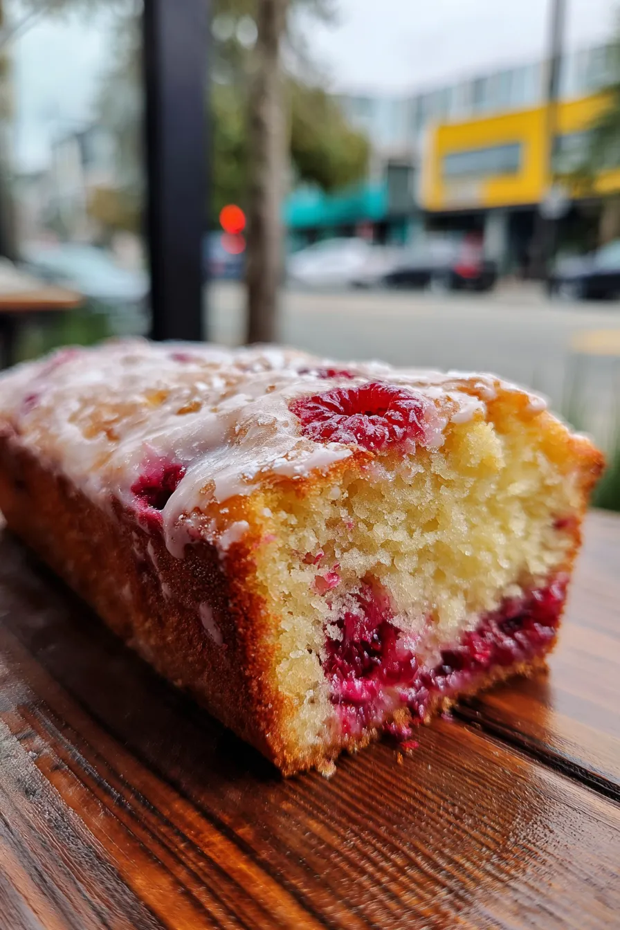 raspberry lemon loaf cake