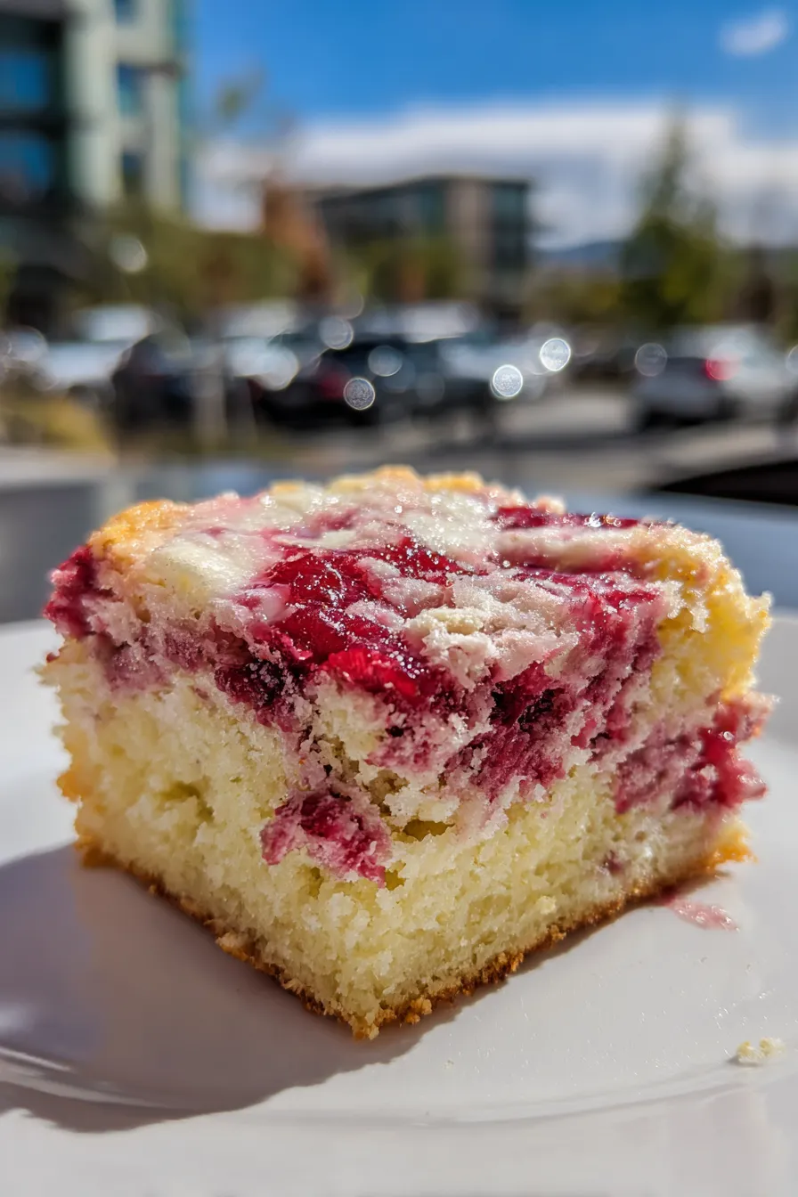 raspberry lemon poke cake