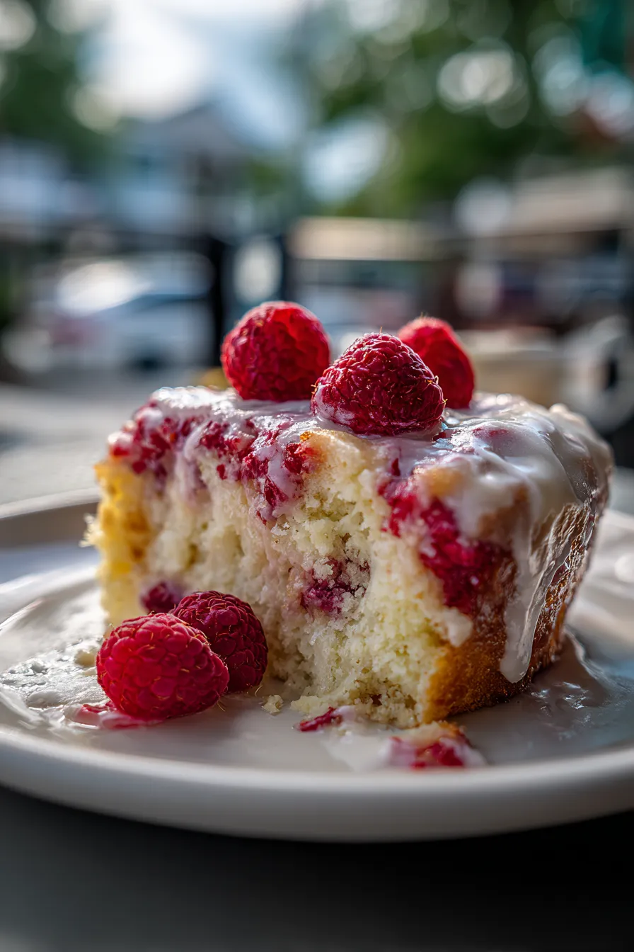 raspberry lemon poke cake
