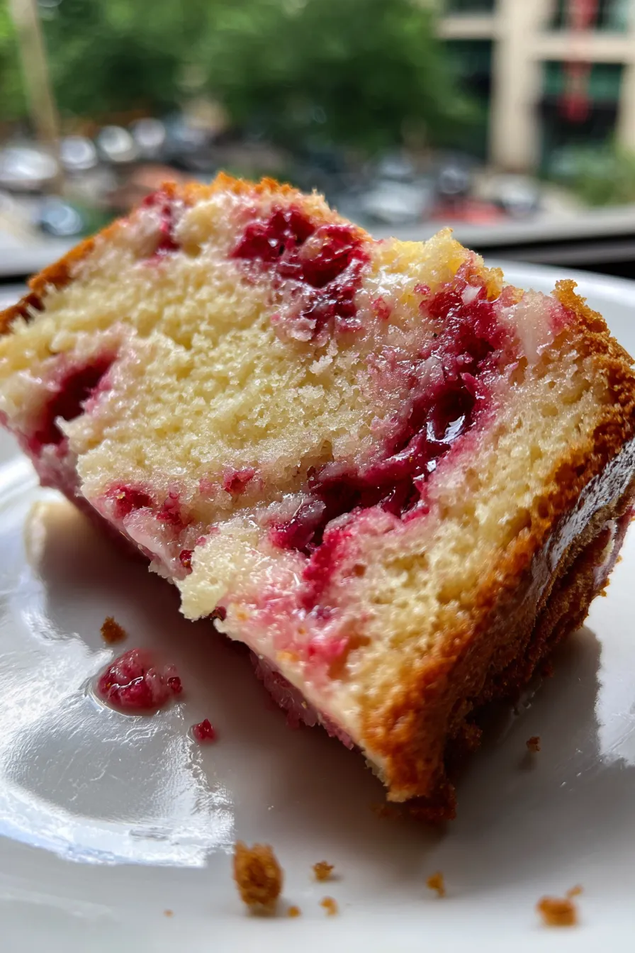 raspberry lemon pound cake