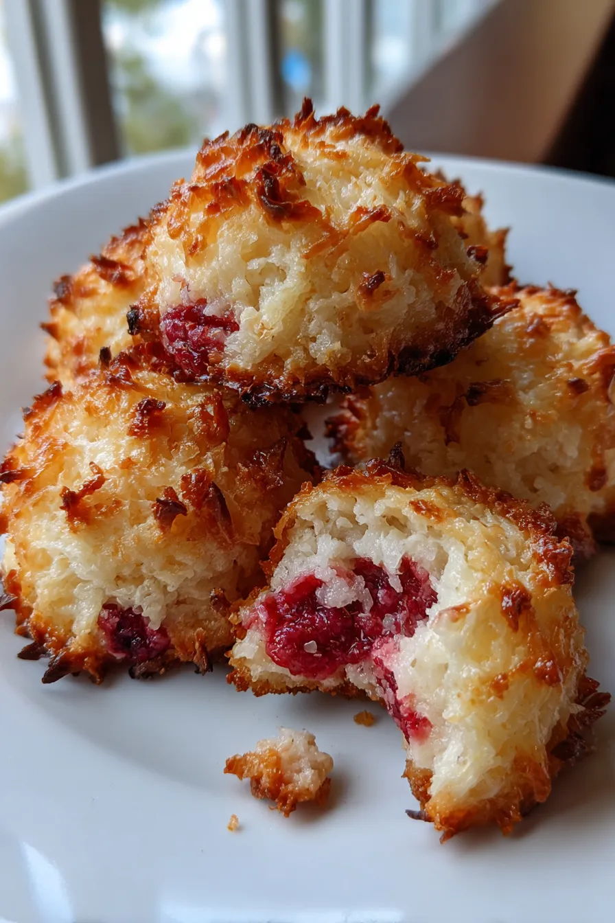 raspberry macaroons