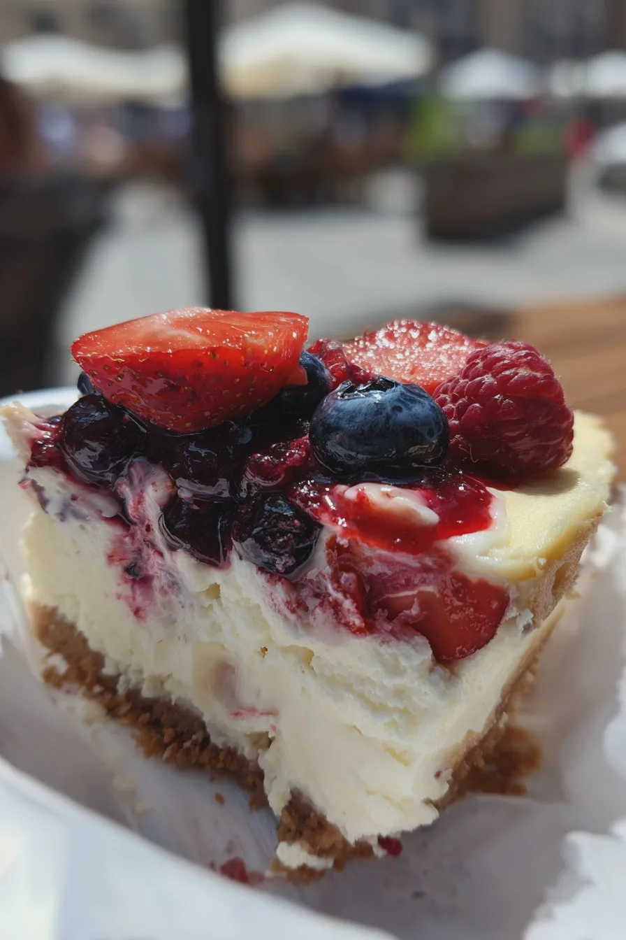 red white and blue cheesecake