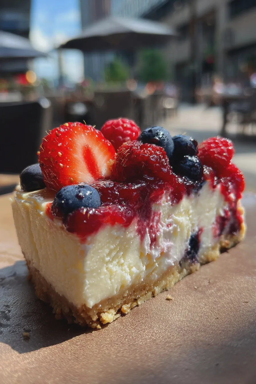 red white and blue cheesecake