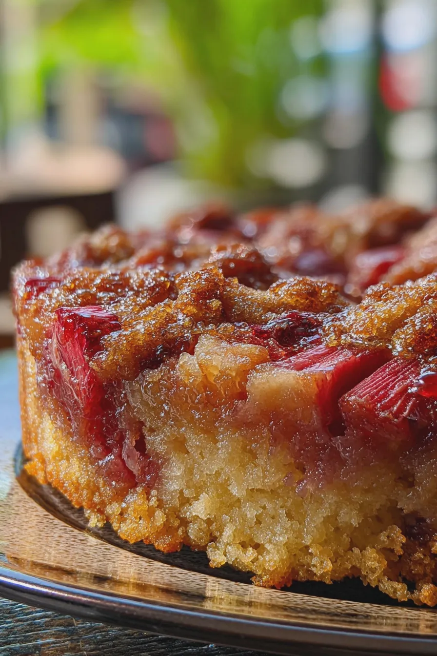 rhubarb upside down cake