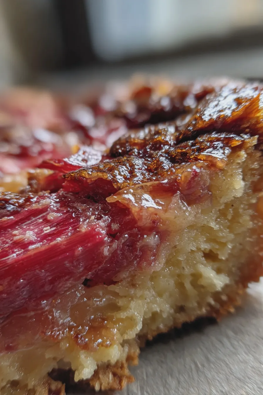 rhubarb upside down cake
