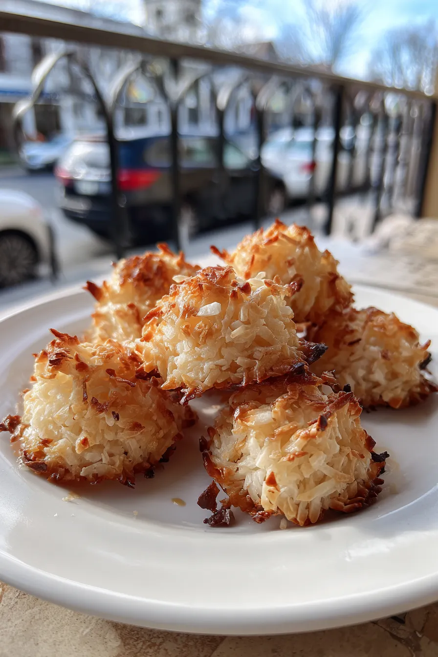 salted caramel coconut macaroons