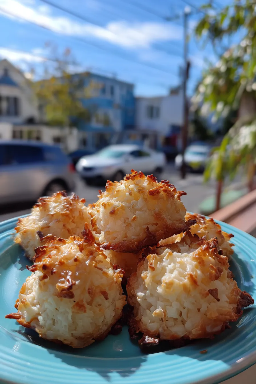 salted caramel coconut macaroons