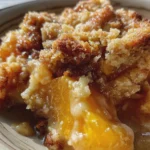 skillet peach cobbler