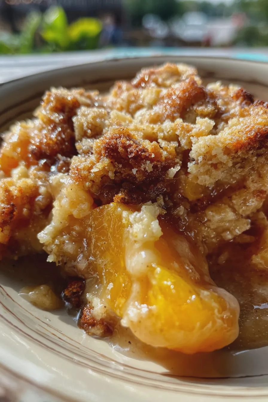 skillet peach cobbler Easy Recipe 1 skillet peach cobbler
