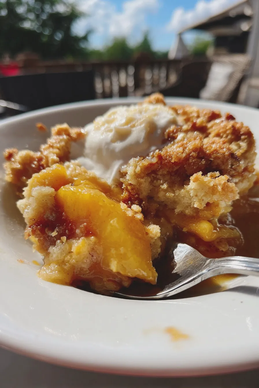 skillet peach cobbler Easy Recipe 4 skillet peach cobbler