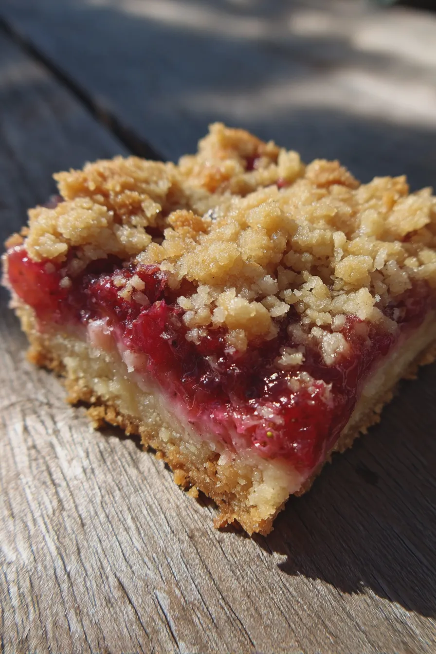 strawberry crumble bars