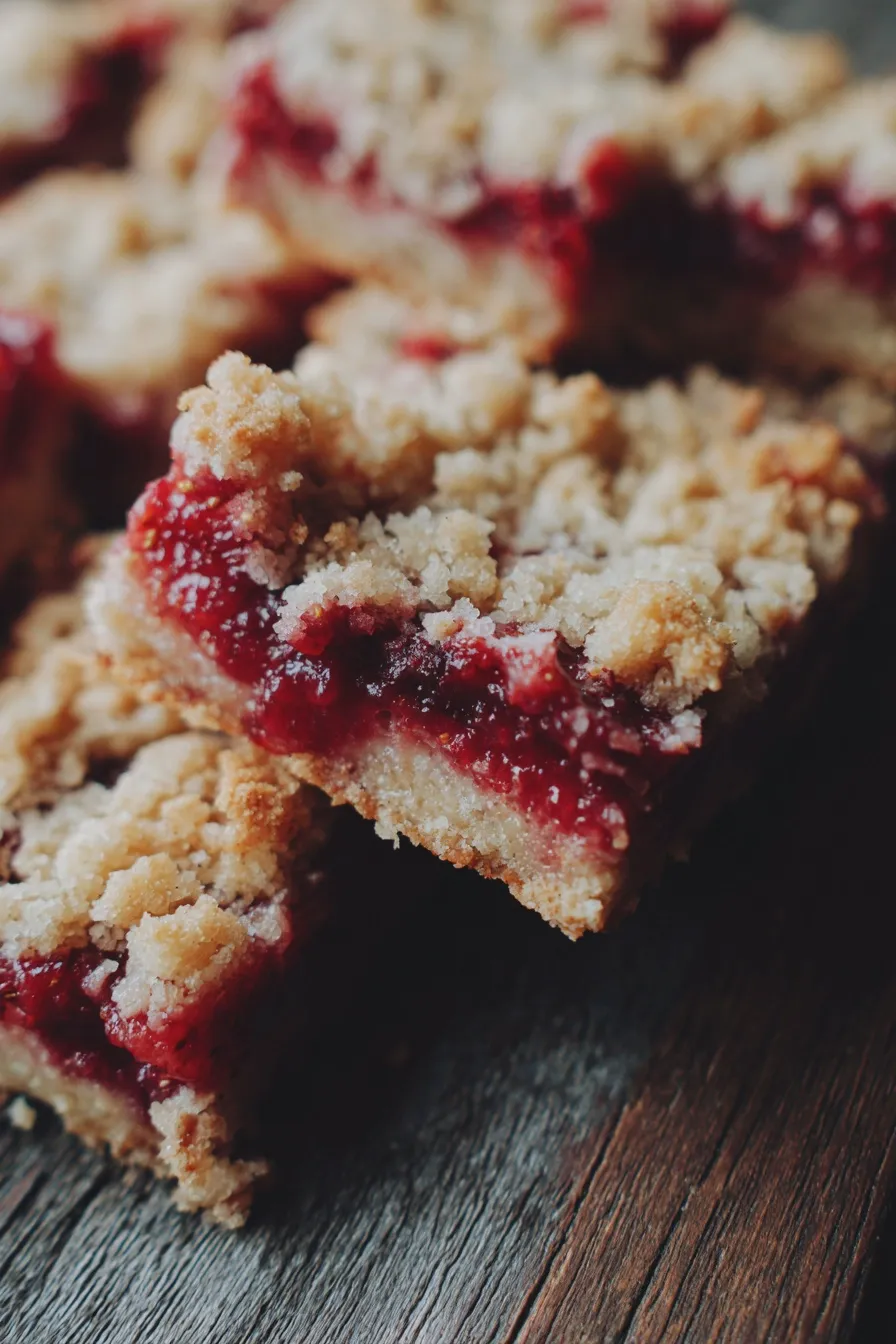 strawberry crumble bars
