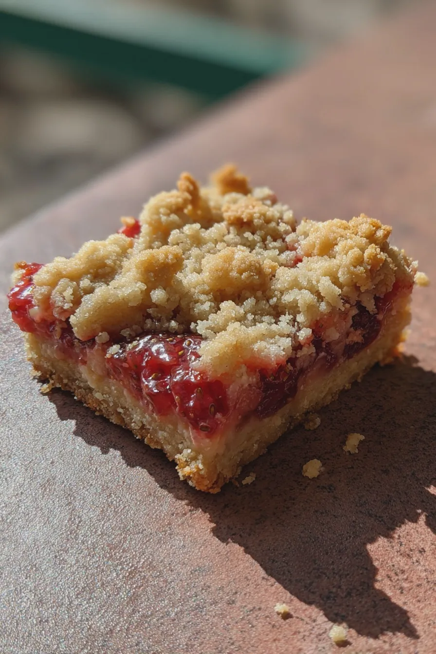 strawberry crumble bars