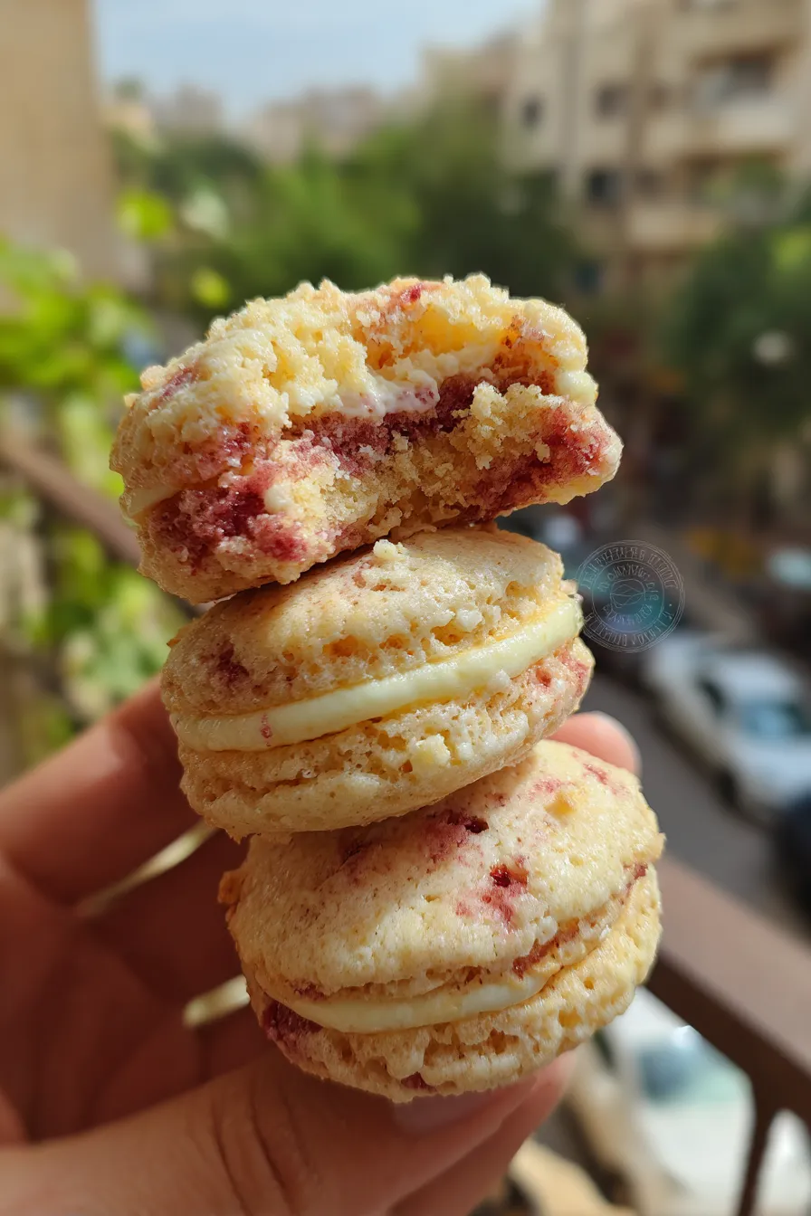 strawberry macaroons