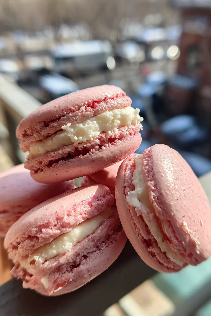 strawberry macaroons