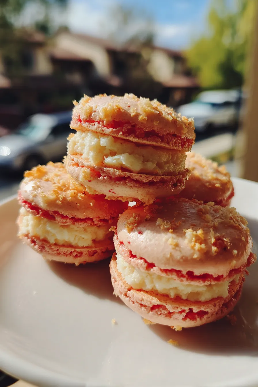strawberry macaroons