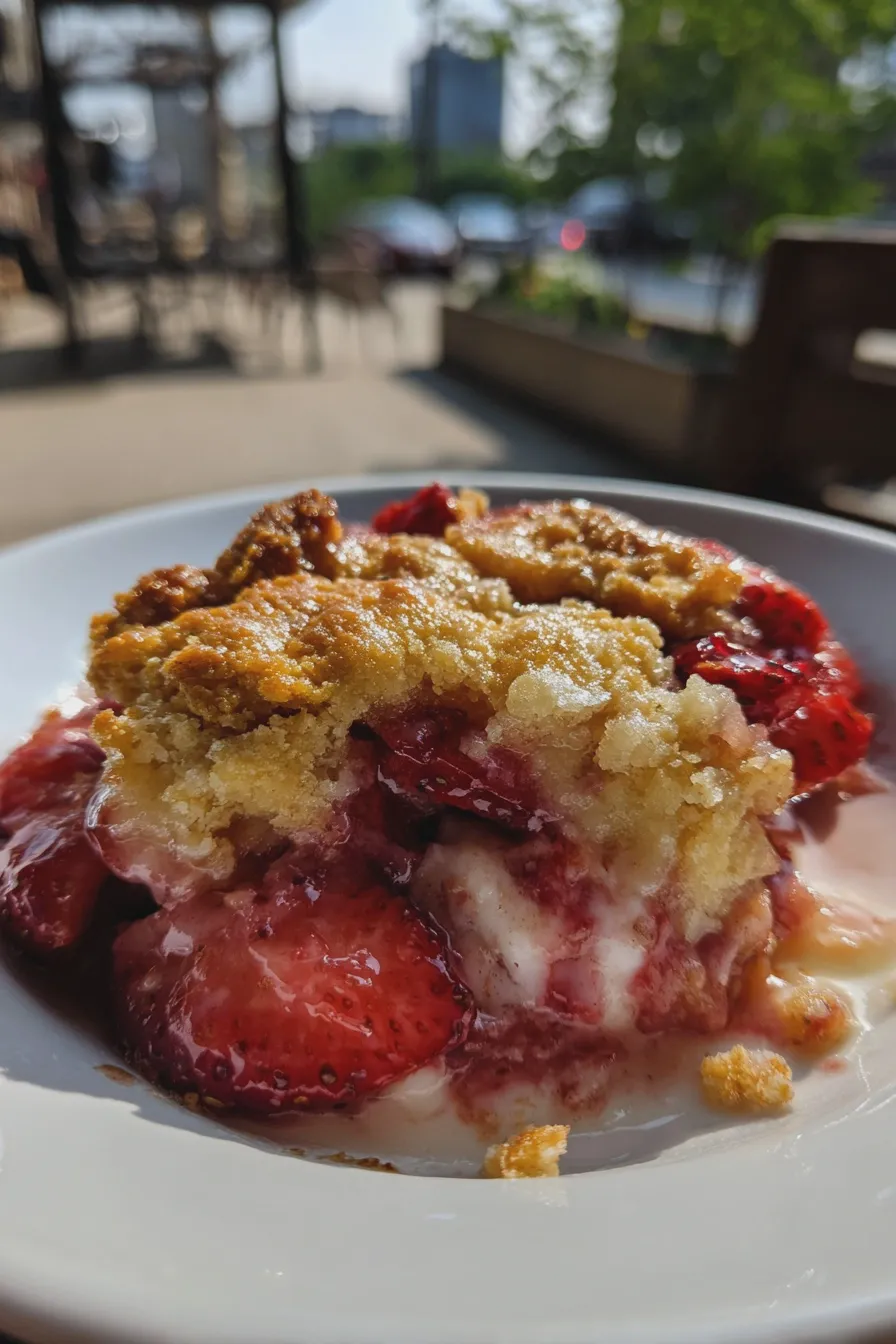strawberry rhubarb cobbler