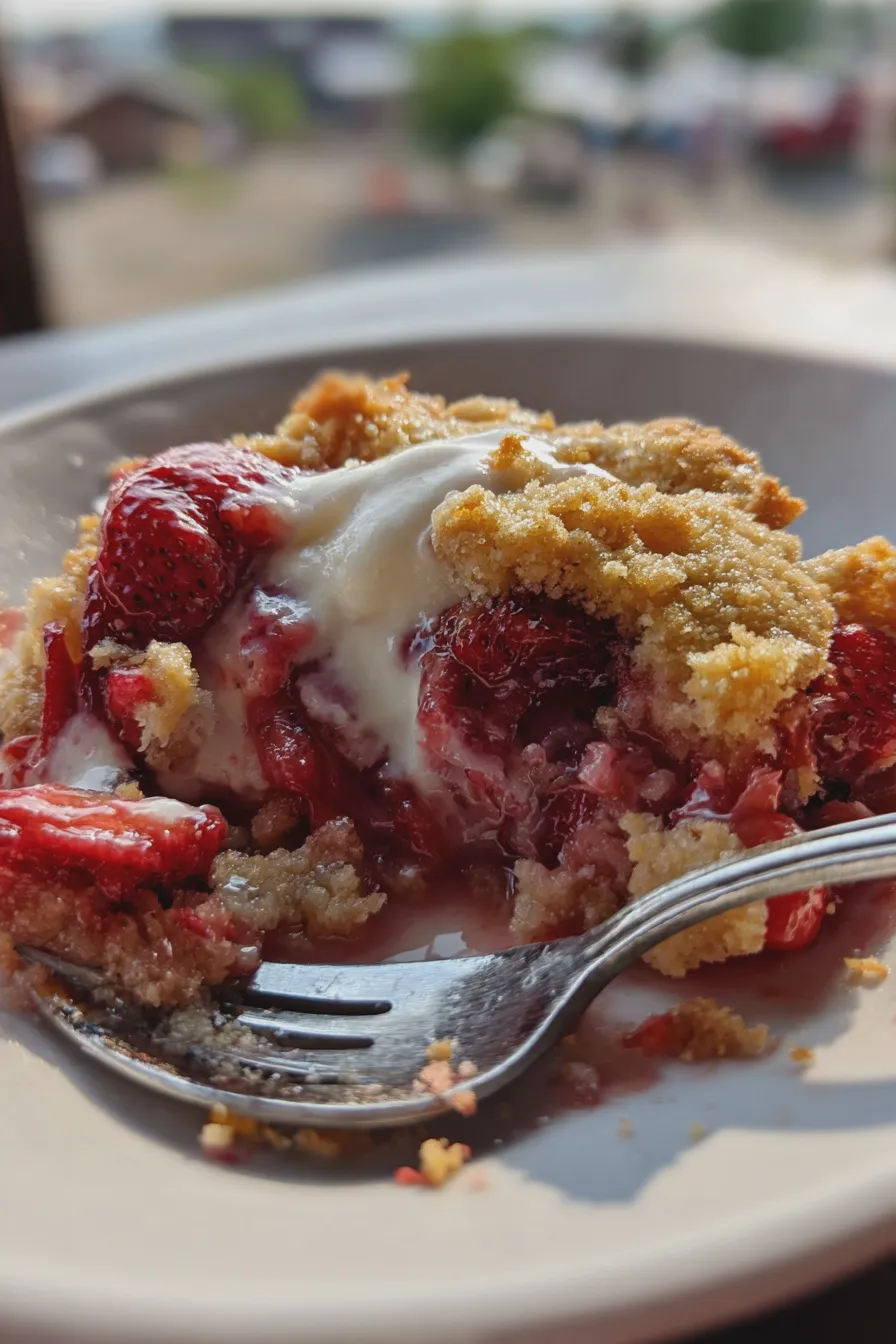 strawberry rhubarb cobbler