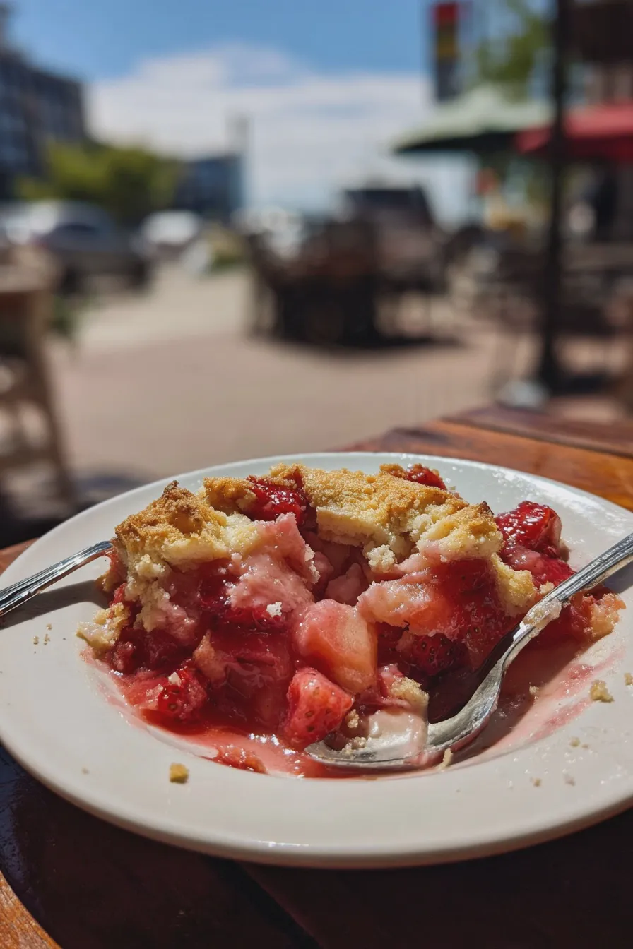 strawberry rhubarb cobbler
