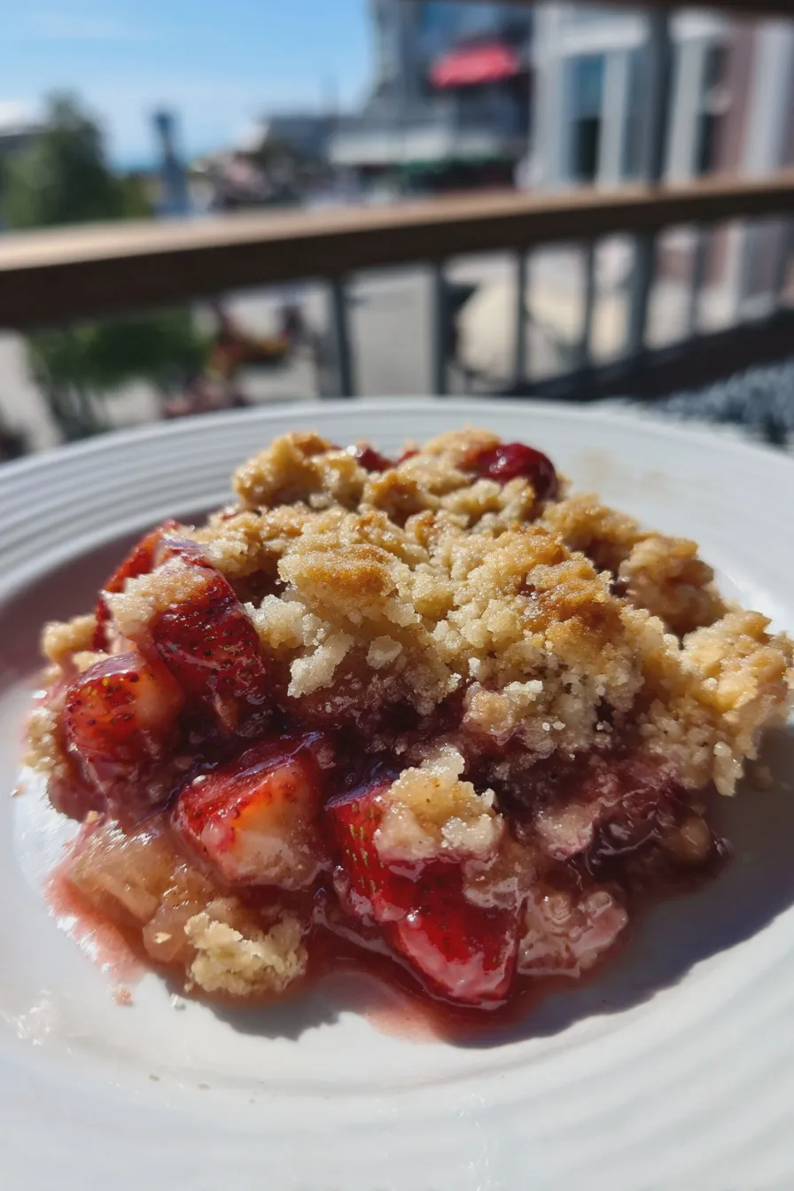 strawberry rhubarb crisp